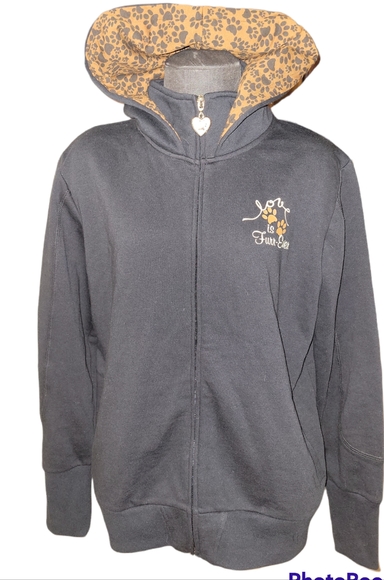 NWT Bradford Exchange King Charles Cavalier Dog Love is Furr-Ever Jacket sz L - Picture 2 of 5